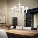 Ideal Lux 093994 mennyezeti függőlámpa Bon Bon 6x40W|E14 - fehér