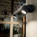 Ideal Lux 129464 kültéri fali lámpa Xenon 1x28W|GU10|IP44 - fekete