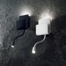 Ideális Lux 243160 LED fali lámpa Probe kapcsolóval és USB -vel 1x9W | 3000K - fehér
