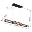Globo 67266H LED mennyezeti függőlámpa Illa 1x30W | 1000lm | 3000K - opál, barna, fekete