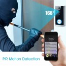 Immax 07714L intelligens ajtócsengő Lite IP65 - mozgásérzékelő, integrált kamera, fekete