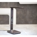 Immax 08930L LED asztali lámpa kijelzővel Kingfisher 1x9W | 2700-5500K - szabályozható, fekete