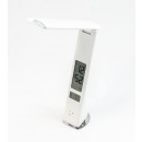 Immax 08951L LED hordozható asztali lámpa Cuckoo kijelzővel 1x9W | 200lm | 4000K - szabályozható, újratölthető, fehér