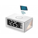 Immax 08957L LED ébresztőóra ALZATI világítással és vezeték nélküli töltővel QI