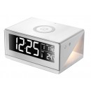 Immax 08957L LED ébresztőóra ALZATI világítással és vezeték nélküli töltővel QI