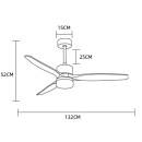 Immax NEO LITE 07165-S LED ventilátor világítással ELEGANTE | 18W integrált LED forrás | 1500lm | 3000-6000K