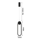 Immax NEO LITE 07232L LED mennyezeti függőlámpa OVALE  | 22W integrált LED forrás