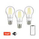 Immax 07713C LED intelligens szénszálas izzó Smart 1x7W | E27 | 806lm | 2700-6500K - 3 db-os készlet, szabályozható, WIFI, Tuya