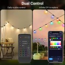 Immax 07900L LED kültéri fényfüzér Smart 1x15W | 1200lm | 2700/4000/6500K | IP65 | RGB - szabályozható, WiFi, Tuya, fekete