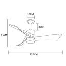 Immax NEO LITE 07136-B LED ventilátor világítással SOFISTICADO  integrált LED forrás