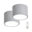 Immax NEO 07143-GR15BD 2x mennyezeti lámpa készlet Rondate 2x12W | 840lm | 2700-6500K - szabályozható, ZigBee 3.0, szürke