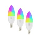 Immax NEO 07716C LED készlet 3x izzó Smart 3x5,5W | E14 | 1410lm | 2700-6500K - szabályozható, WiFi, Tuya, fehér