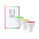 Immax NEO 07724C LED készlet 3x izzó Smart 3x5,5W | GU10 | 1050lm | 2700-6500K | CCT | RGB - szabályozható, WiFi, Tuya, fehér