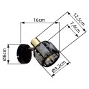 Globo 54357-1B fali lámpa Indiana 1x40W | E14 - fekete, arany