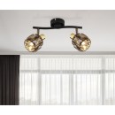 Globo 54357-2B mennyezetre szerelhető spotlámpa Indiana 2x40W | E14 - fekete, arany