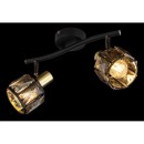 Globo 54357-2B mennyezetre szerelhető spotlámpa Indiana 2x40W | E14 - fekete, arany