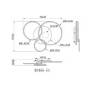 Globo 48466-54 LED mennyezetre szerelhető lámpa INVERTINA  | 54W integrált LED forrás | 2256lm | 2700-6500K
