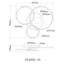 Globo 48466B-40 LED mennyezetre szerelhető lámpa INVERTINA  | 40W integrált LED forrás | 1646lm | 2700-6500K