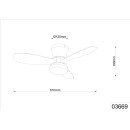 Globo 3669 LED ventilátor világítással IRWIN | 15W integrált LED forrás | 1000lm | 2700-6500K | ventilátor