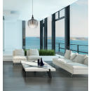 Italux PND-8014-1A-CH mennyezeti függőlámpa Sabres 1x60W | E27 - sárgaréz, pezsgős üveg formájú