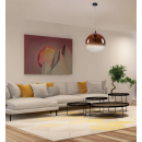 Italux PND-8332-250-CP mennyezeti függőlámpa Namelo 1x60W | E27 - matt fekete, réz