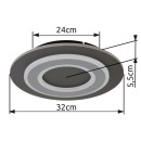 Globo 48032-24 LED mennyezetre szerelhető lámpa JAYDEN | 24W integrált LED forrás | 710lm | 3000K
