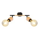 Globo 54031-2 mennyezetre szerelhető spotlámpa Jorna 2x40W | E27 - barna, fekete