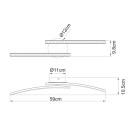Globo 67169-12IP LED-es fürdőszobai mennyezetre szerelhető lámpa Jules 1x12W | 720lm | 3000-4000-6000K | IP44 - állítható, fokozatos tompítás, memória funkció, króm