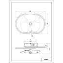 Globo KAREN 03661 LED ventilátor világítással | 24W LED | 490lm
