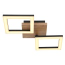 Globo 67280-18 LED mennyezetre szerelhető lámpa Kerry 1x18W | 1200lm | 3000K - opál, barna, fekete