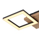 Globo 67280-18 LED mennyezetre szerelhető lámpa Kerry 1x18W | 1200lm | 3000K - opál, barna, fekete