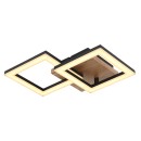 Globo 67280-18 LED mennyezetre szerelhető lámpa Kerry 1x18W | 1200lm | 3000K - opál, barna, fekete