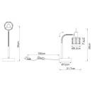Globo 54356-1T asztali lámpa Kris 1x40W | E14