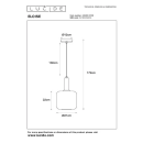 Lucide L454050130 mennyezeti függőlámpa ELOISE  E27