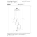 Lucide L454051330 mennyezeti függőlámpa ELOISE  E27