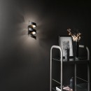 Luce Ambiente Design HELIX-AP3 NER LED fali lámpa HELIX | 9W integrált LED forrás | fekete | aranyszínű