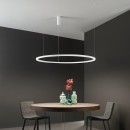 Luce Ambiente Design HOOP-S120-BCO LED mennyezeti függőlámpa HOOP | 60W integrált LED forrás | a kábelen | fehér