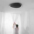 Luce Ambiente Design KLAPTON-PL85-NER LED mennyezetre szerelhető lámpa KLAPTON | 80W integrált LED forrás | fekete