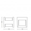 Philips 16459/93/16 LED kültéri fali lámpa Arbour 2x4,5W|2700K|IP44