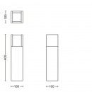 Philips 16462/93/16 LED kültéri oszloplámpa Arbour 1x6W|2700K|IP44