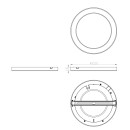 Globo 12379-18W LED mennyezeti lámpa Lasse 1x18W | 1500lm | 3000-4000-6500K - fehér