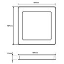 Globo12380-12W LED mennyezeti lámpa Lasse 1x12W | 950lm | 3000-4000-6500K - fehér, opál