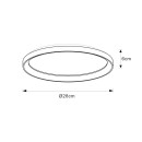 Lucide L461032002 LED mennyezetre szerelhető lámpa VIDAL  | 20W integrált LED forrás | 1700lm | 2700K
