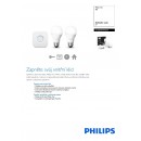 Philips Hue 8718696449554 intelligens készlet - 2 db LED izzó + Bridge 1x9,5 W | E27 | 2700K - White
