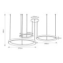 Lucide L464039930 LED mennyezeti függőlámpa VIDAL  | 120W integrált LED forrás | 5080lm | 2700K