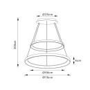 Lucide L464039202 LED mennyezeti függőlámpa VIDAL  | 92W integrált LED forrás | 4160lm | 2700K