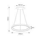 Lucide L464034802 LED mennyezeti függőlámpa VIDAL  | 48W integrált LED forrás | 2980lm | 2700K