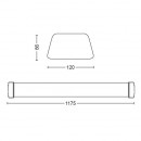 Philips 31247/31/P3 LED mennyezetre szerelhető lámpa Aqualine 1x50W | 5300lm | 4000K | IP65 - fehér