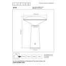 Lucide L028070430 LED kültéri asztali lámpa JIVE | 3W integrált LED forrás | 180lm