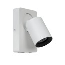 Lucide 09929/06/31 fali spotlámpa Nigel 1x5W | LED GU10 | 320lm | 3000K - az izzó a csomag tartalma, fehér, állítható, kapcsoló a lámpatesten